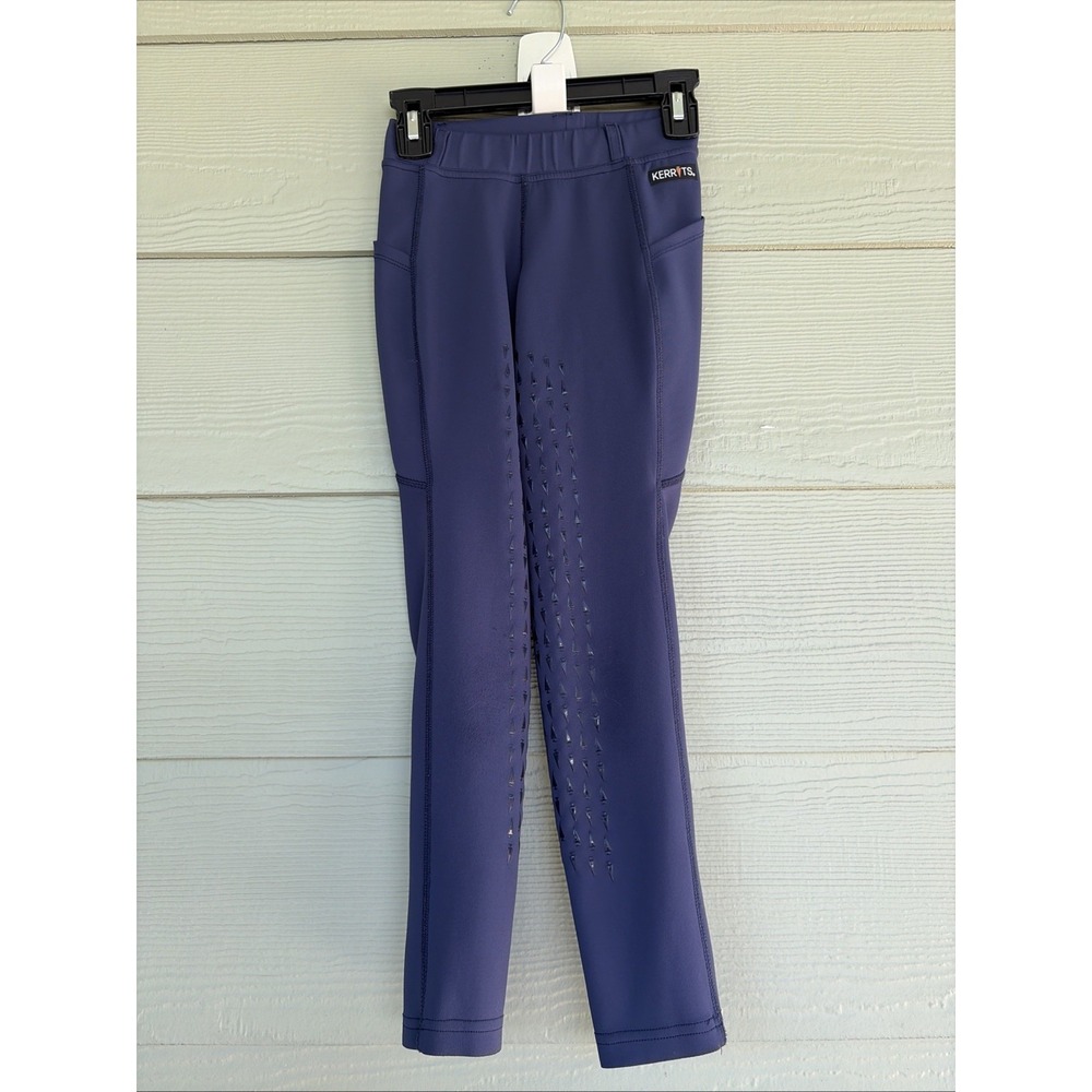 Kerrits Navy Blue Equestrian Horse Riding Silicone Grippy Breeches Pants Small